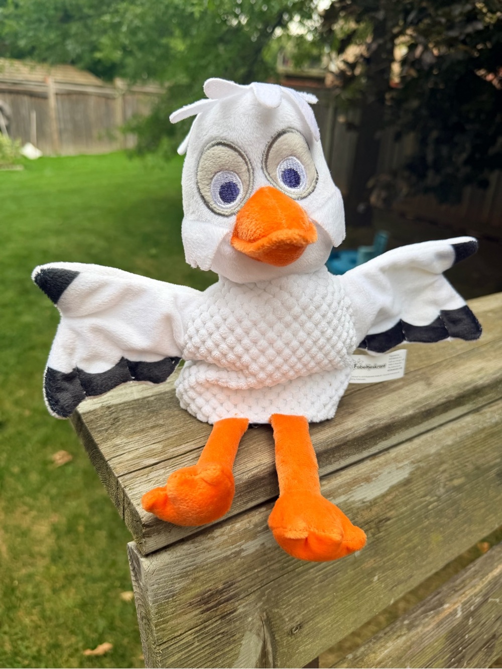 MISS STORK (JUFFROUW OOIEVAAR) HAND PUPPET DUTCH TV SERIES FABELTJESKRANT